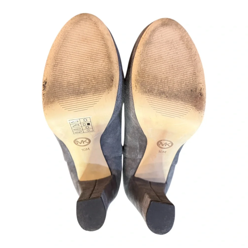Michael Kors Gray Suede Platform Heeled Booties Women’s Size 10 M